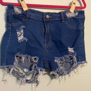 Distressed shorts